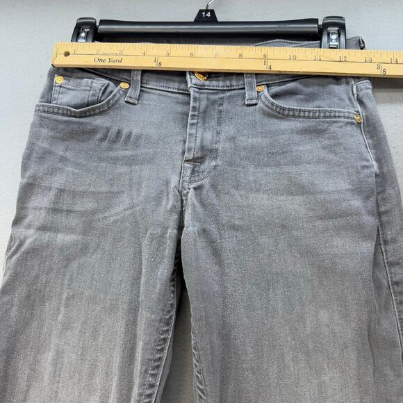 7 For All Mankind Jeans Women's 26 (2) Grey The Skinny 26 Ankle Zip Normcore - Picture 11 of 15